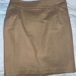 Kenar Tan Pencil Skirt Knee-Length Work Style